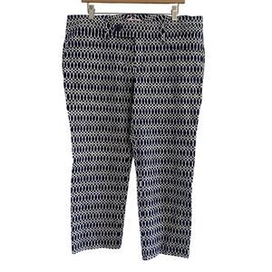 Lilly Pulitzer Navy Blue Capri Pants Women's Size 14 preppy